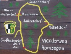 Grossansicht in neuem Fenster: Wanderweg Hornsegen - Wandertafel bei der Turnhalle