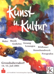Plakat Kunst und Kultur 2001