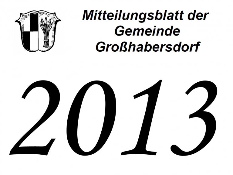 Mitteilungsblätter des Jahrgangs 2013