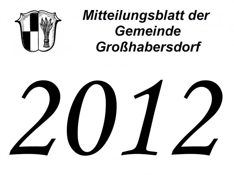 Mitteilungsblätter des Jahrgangs 2012