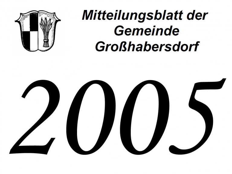 Mitteilungsblätter des Jahrgangs 2005