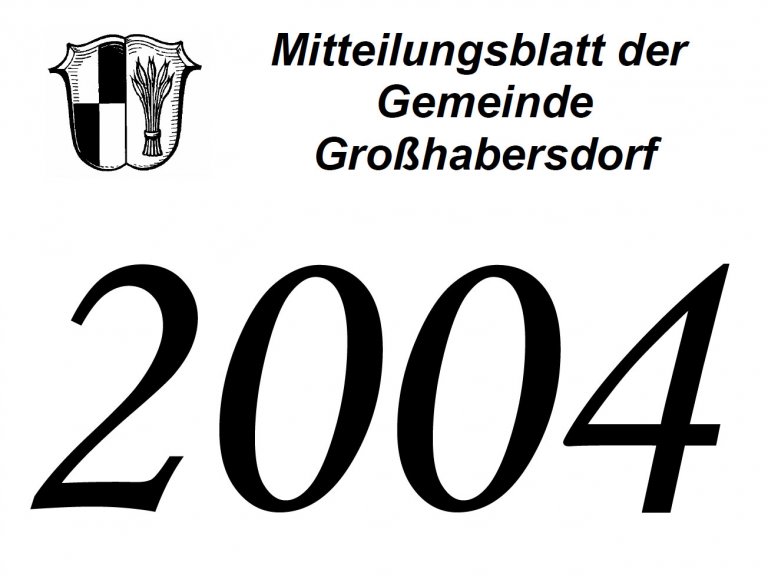 Mitteilungsblätter des Jahrgangs 2004
