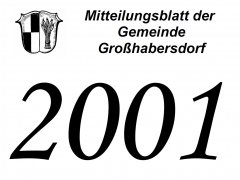Mitteilungsblätter des Jahrgangs 2001